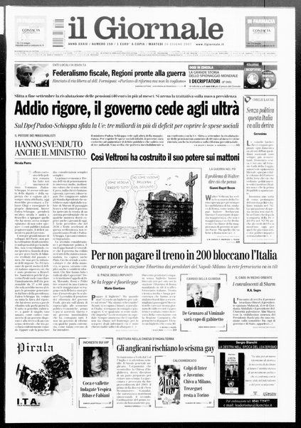 Il giornale : quotidiano del mattino